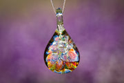 Rainbow Sky Pendant with Cremation Ash
